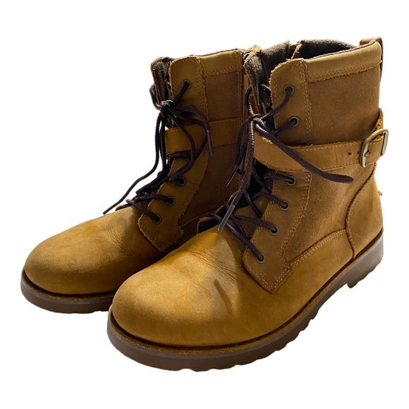 UGG Shoes - UGG Koren lace up easy zip suede hiking combat boots zip mid-calf buckle…